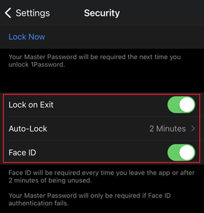 The generic password manager screen lock functions